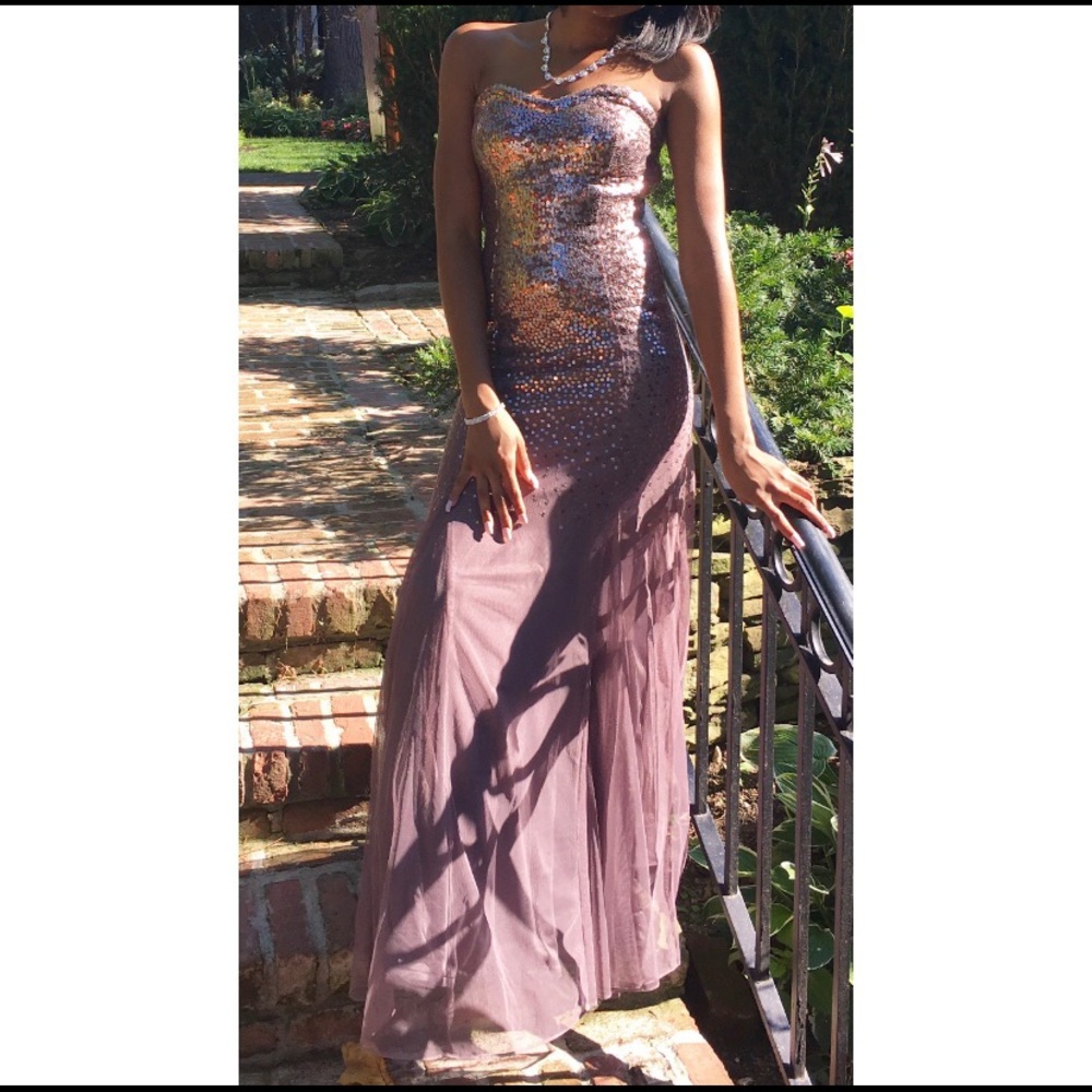 Plum Sequined Mermaid Prom / Evening Dress